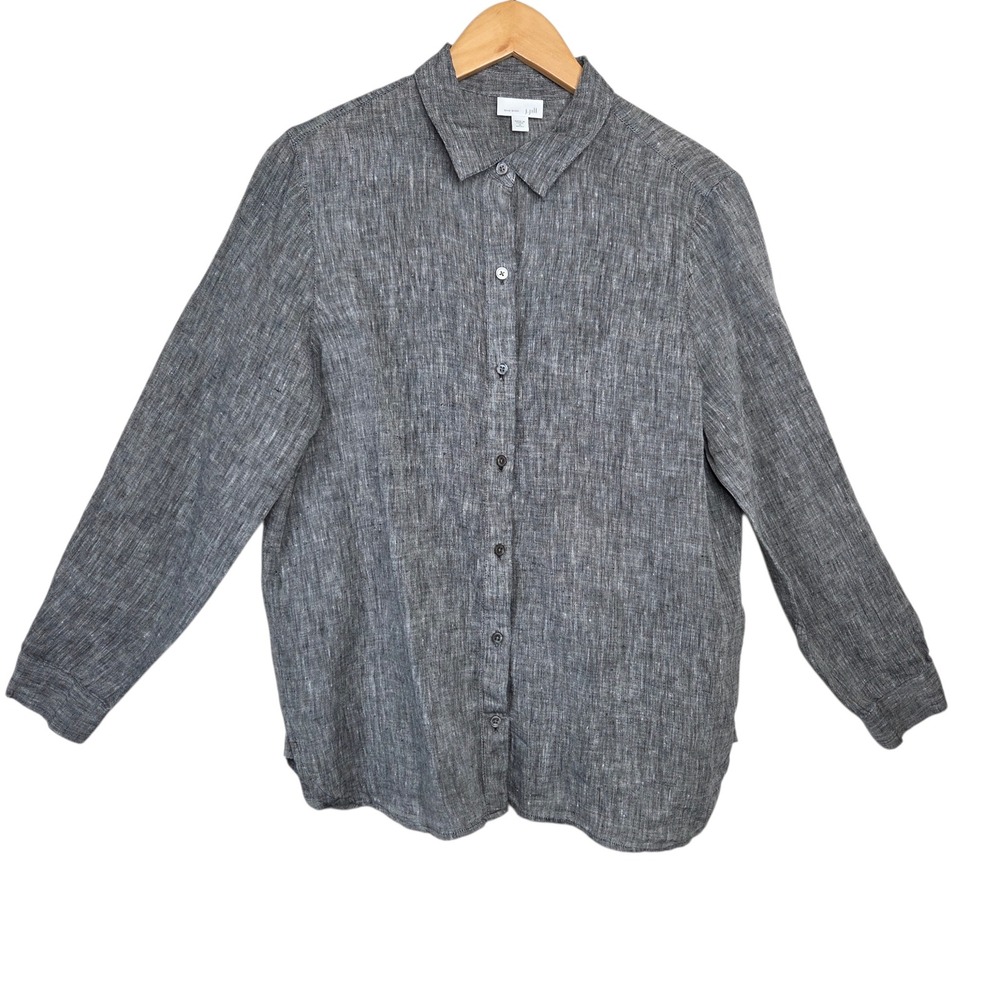 J. Jill Gray Button-Down Linen Shirt